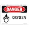 Signmission Safety Sign, OSHA Danger, 7" Height, Oxygen, Landscape OS-DS-D-710-L-1512 - alternate 1